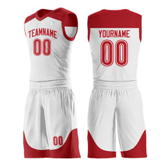 Custom White Mesh Basketball Uniform For Adult Youth Fans Jersey