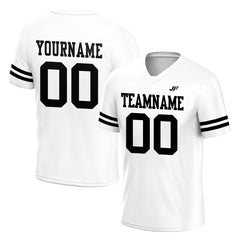 Custom White Football Jersey Athletic Shirt For Adult Youth