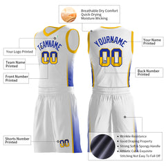 Custom White Basketball Uniform Design Your Own Print Athletic V Neck Mesh Jersey Design Your Own