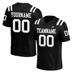 Custom Black Football Jersey Athletic Special Fans Edition Shirt For Adult Youth