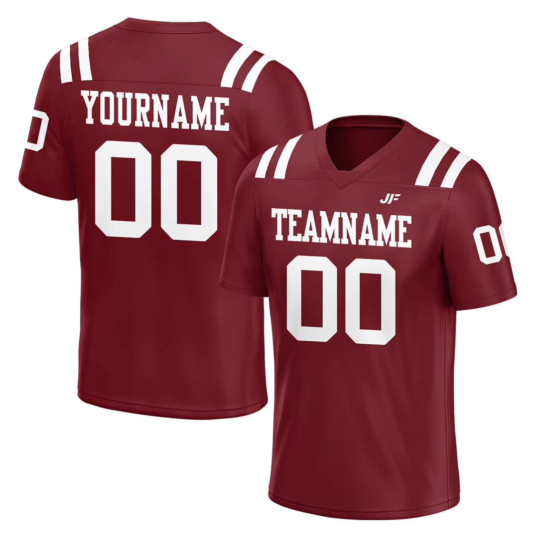 Custom Burgundy Football Jersey Athletic Special Fans Edition Shirt For Adult Youth