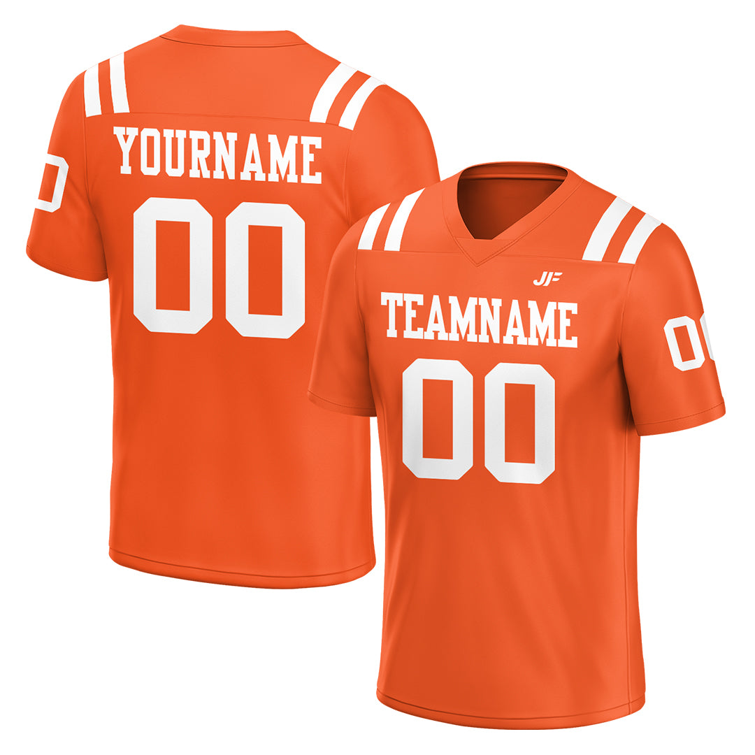 Custom Orange Football Jersey Athletic Special Fans Edition Shirt For Adult Youth