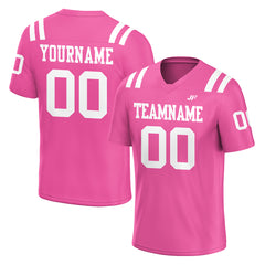 Custom Pink Football Jersey Athletic Special Fans Edition Shirt For Adult Youth