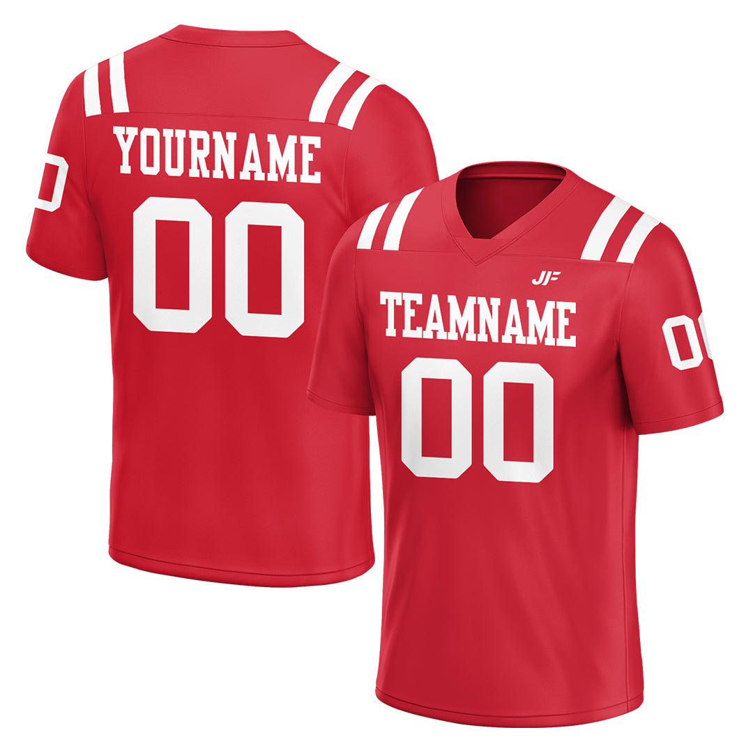 Custom Red Football Jersey Athletic Special Fans Edition Shirt For Adult Youth