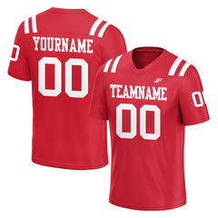 Custom Red Football Jersey Athletic Special Fans Edition Shirt For Adult Youth